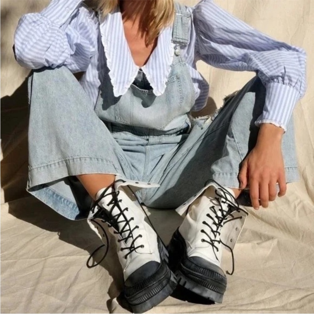 Free People Goldie Lug Sole Boot White